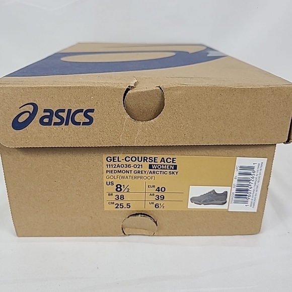 NEW Asics Women's Golf Gel-Course Ace Grey Blue Shoes Sz 8.5 NIB - Picture 8 of 8